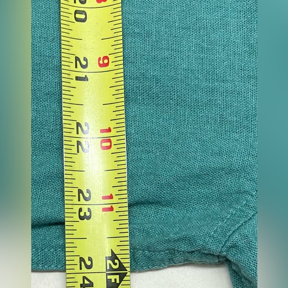 Universal Thread Linen Long Sleeve Collared Shirt - Green XL - Picture 6 of 6